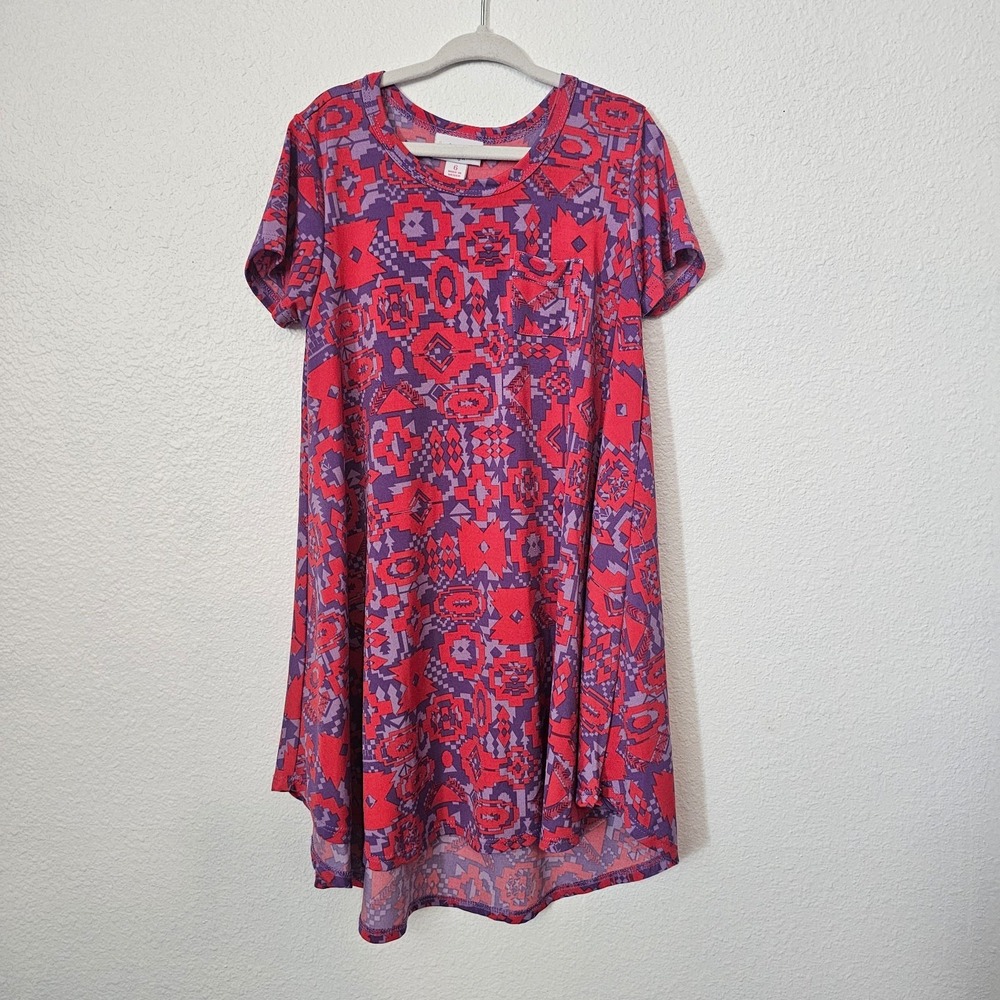 Lularoe Girls High Low All Over Print Dress‎ Girls Size 6